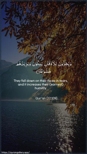 Al-Israa Ayah 109 - Arabic + English wallpaper
