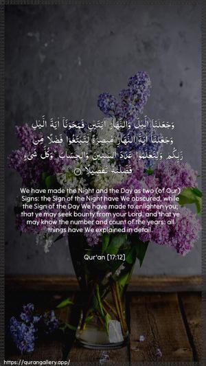 Al-Israa Ayah 12 - Arabic + English wallpaper