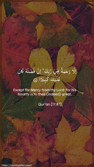Al-Israa Ayah 87 - Arabic + English wallpaper