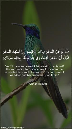 Al-Kahf Ayah 109 - Arabic + English wallpaper