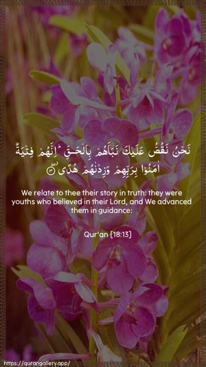 Al-Kahf Ayah 13 - Arabic + English wallpaper