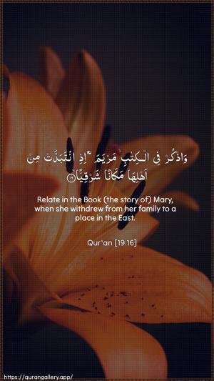 Maryam Ayah 16 - Arabic + English wallpaper