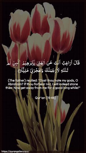 Maryam Ayah 46 - Arabic + English wallpaper