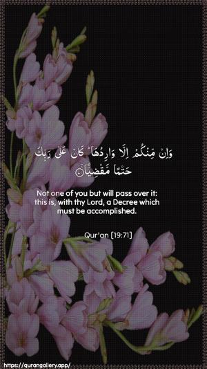 Maryam Ayah 71 - Arabic + English wallpaper