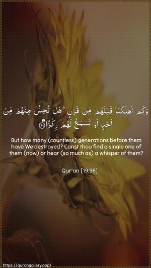 Maryam Ayah 98 - Arabic + English wallpaper