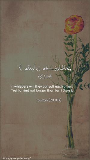 Taa-Haa Ayah 103 - Arabic + English wallpaper
