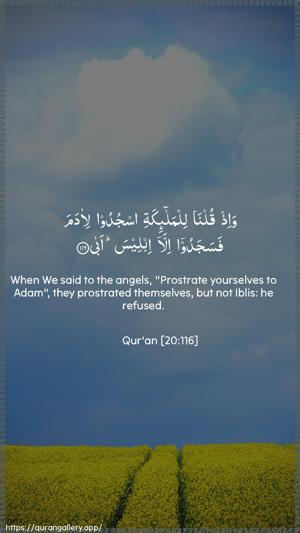 Taa-Haa Ayah 116 - Arabic + English wallpaper