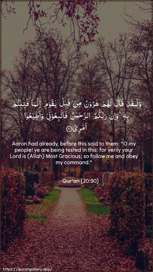 Taa-Haa Ayah 90 - Arabic + English wallpaper