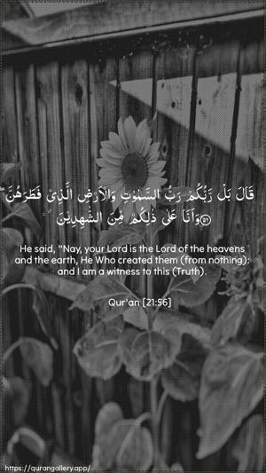 Al-Anbiyaa Ayah 56 - Arabic + English wallpaper