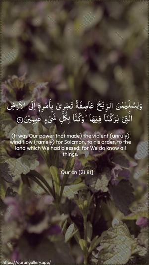 Al-Anbiyaa Ayah 81 - Arabic + English wallpaper