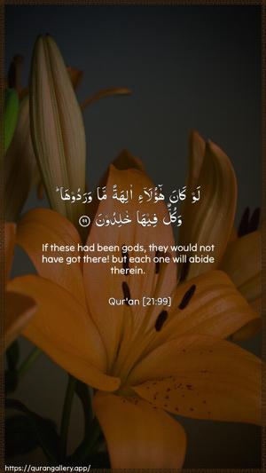 Al-Anbiyaa Ayah 99 - Arabic + English wallpaper