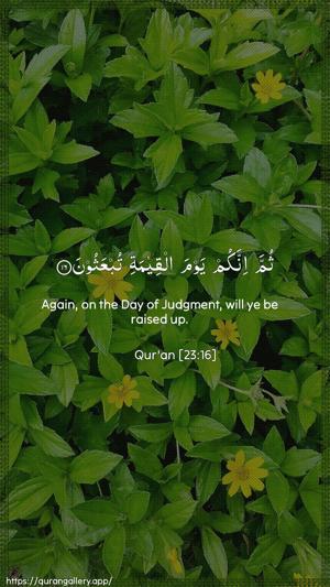 Al-Muminoon Ayah 16 - Arabic + English wallpaper