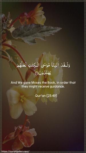 Al-Muminoon Ayah 49 - Arabic + English wallpaper