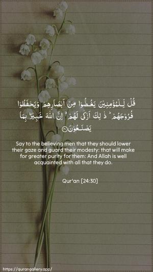 An-Noor Ayah 30 - Arabic + English wallpaper