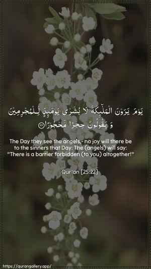 Al-Furqaan Ayah 22 - Arabic + English wallpaper