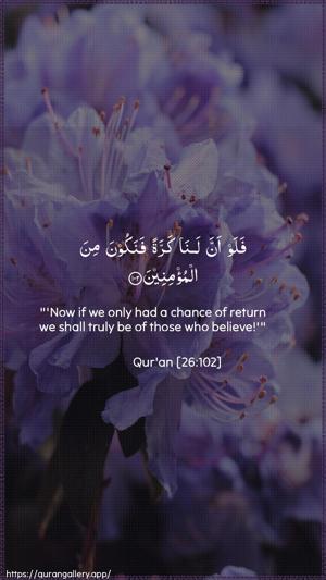 Ash-Shu"araa Ayah 102 - Arabic + English wallpaper