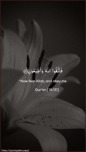 Ash-Shu"araa Ayah 131 - Arabic + English wallpaper
