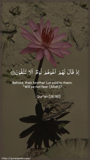 Ash-Shu"araa Ayah 161 - Arabic + English wallpaper