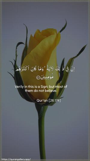 Ash-Shu"araa Ayah 174 - Arabic + English wallpaper
