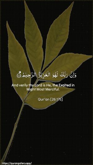 Ash-Shu"araa Ayah 175 - Arabic + English wallpaper