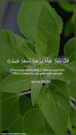 Ash-Shu"araa Ayah 34 - Arabic + English wallpaper