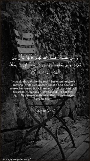 An-Naml Ayah 10 - Arabic + English wallpaper