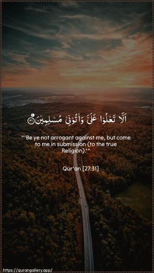 An-Naml Ayah 31 - Arabic + English wallpaper