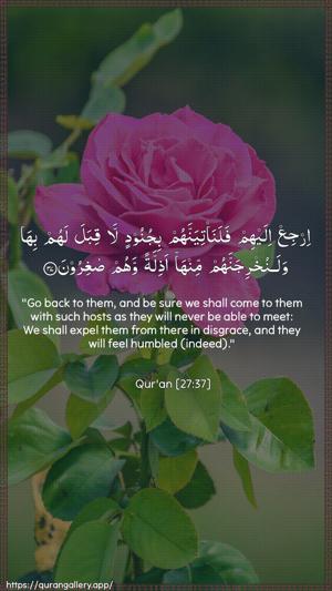 An-Naml Ayah 37 - Arabic + English wallpaper