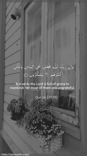 An-Naml Ayah 73 - Arabic + English wallpaper