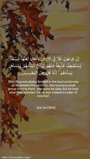 Al-Qasas Ayah 4 - Arabic + English wallpaper