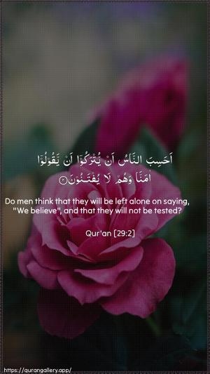 Al-Ankaboot Ayah 2 - Arabic + English wallpaper