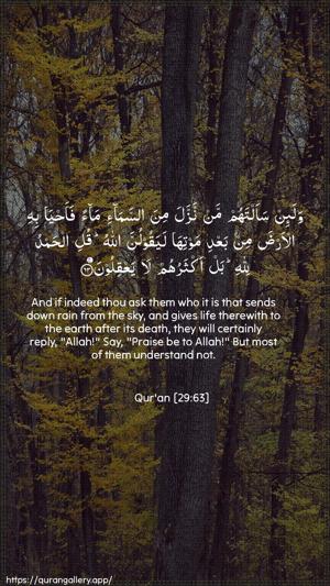 Al-Ankaboot Ayah 63 - Arabic + English wallpaper