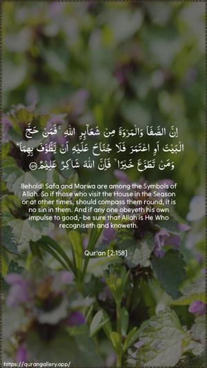 Al-Baqara Ayah 158 - Arabic + English wallpaper