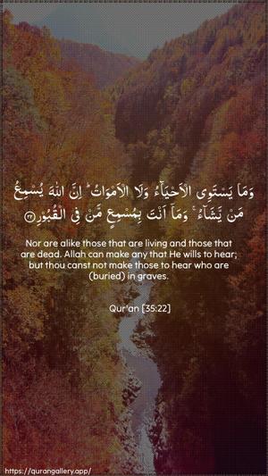 Faatir Ayah 22 - Arabic + English wallpaper