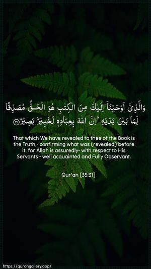 Faatir Ayah 31 - Arabic + English wallpaper