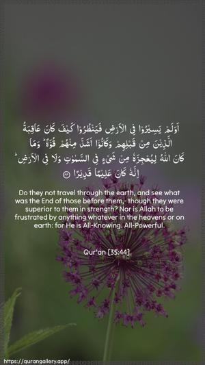 Faatir Ayah 44 - Arabic + English wallpaper