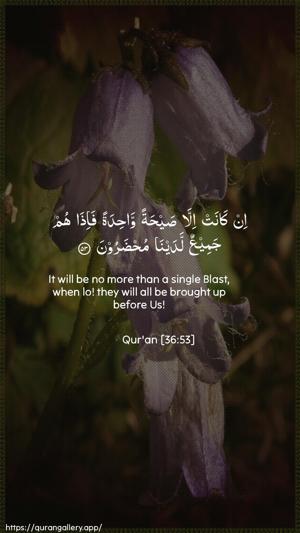 Yaseen Ayah 53 - Arabic + English wallpaper