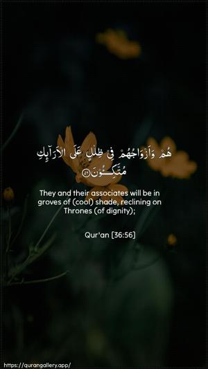 Yaseen Ayah 56 - Arabic + English wallpaper