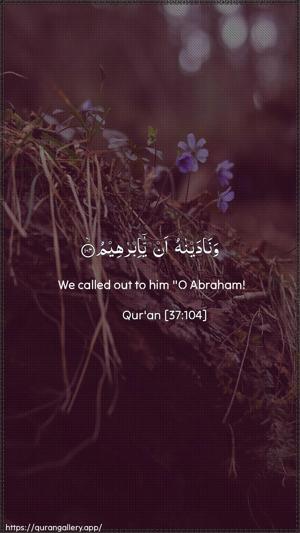 As-Saaffaat Ayah 104 - Arabic + English wallpaper