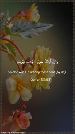 As-Saaffaat Ayah 133 - Arabic + English wallpaper