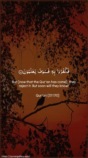 As-Saaffaat Ayah 170 - Arabic + English wallpaper