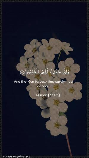 As-Saaffaat Ayah 173 - Arabic + English wallpaper