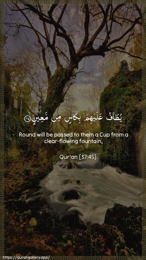 As-Saaffaat Ayah 45 - Arabic + English wallpaper