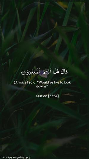 As-Saaffaat Ayah 54 - Arabic + English wallpaper