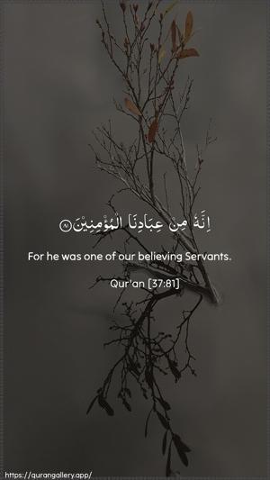 As-Saaffaat Ayah 81 - Arabic + English wallpaper