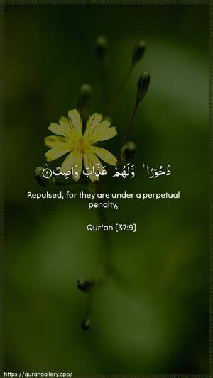 As-Saaffaat Ayah 9 - Arabic + English wallpaper