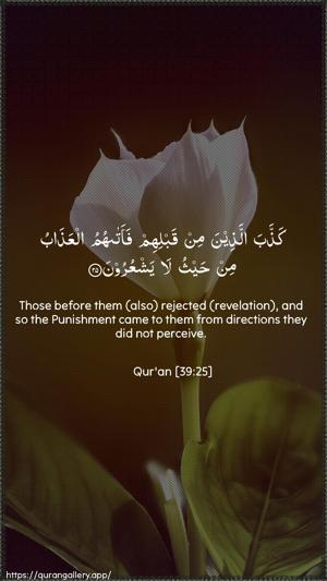 Az-Zumar Ayah 25 - Arabic + English wallpaper