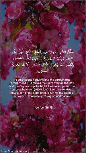Az-Zumar Ayah 5 - Arabic + English wallpaper