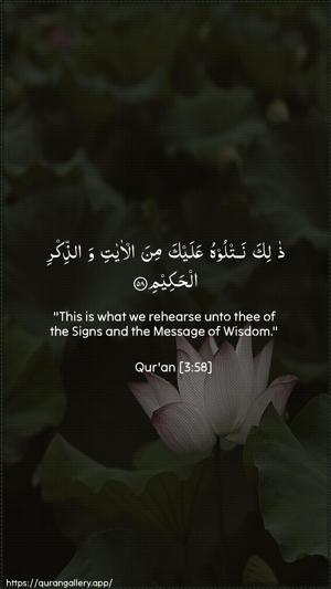 Aal-i-Imraan Ayah 58 - Arabic + English wallpaper