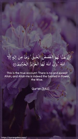 Aal-i-Imraan Ayah 62 - Arabic + English wallpaper